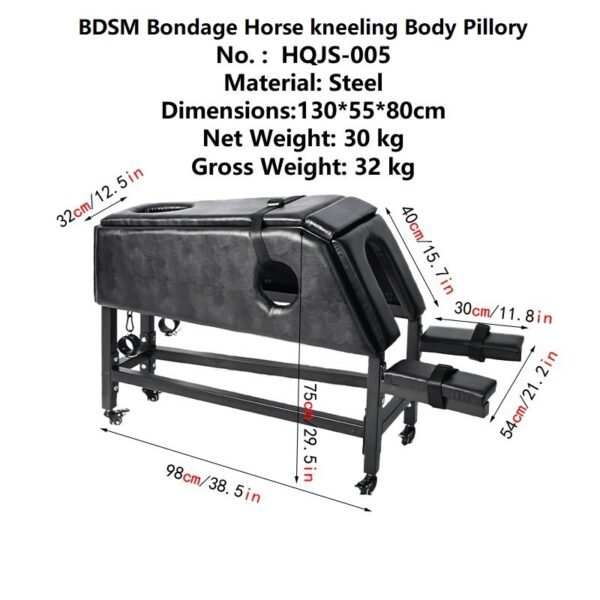 BDSM Bondage Horse kneeling Body Pillory - Image 2