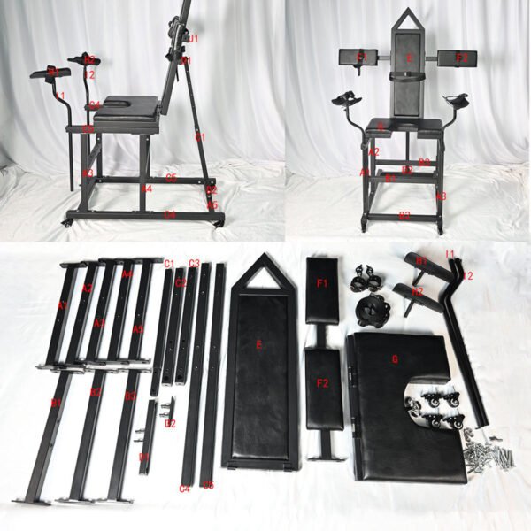 BDSM Steel Slave Chair/Bed Body fixation - Image 5