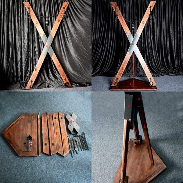 BDSM Wooden St. Andrew's Cross X-frame - Image 6