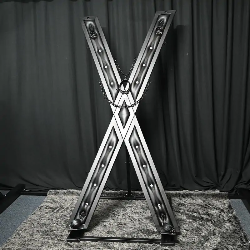 Professional Metal St. Andrew's Cross X-Frame BDSM Bondage - Image 3
