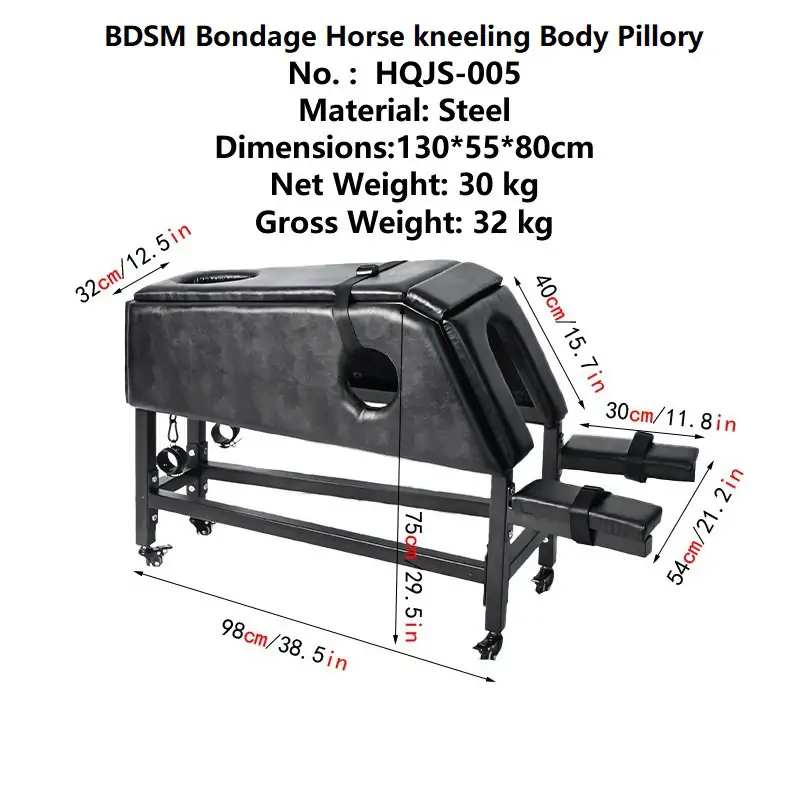 Mobile BDSM Bondage Horse w/Wheels for Dynamic Play&Restraint - Image 2