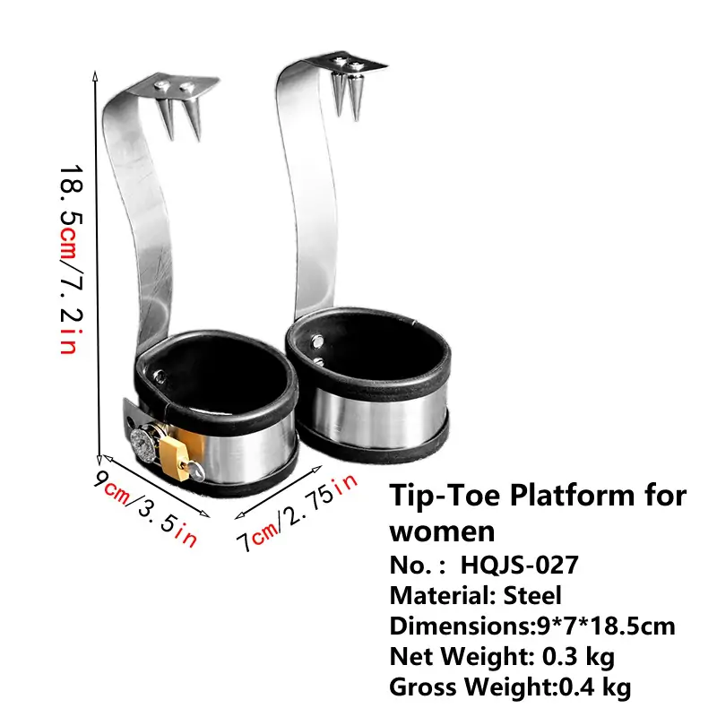 BDSM Disciplinary Standing Restraint Frame Tip-Toe Platform - Image 2
