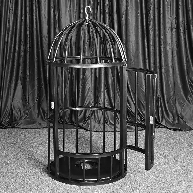 BDSM Steel Slave Birdcage Bondage Confinement with Posture Restraint - Image 3