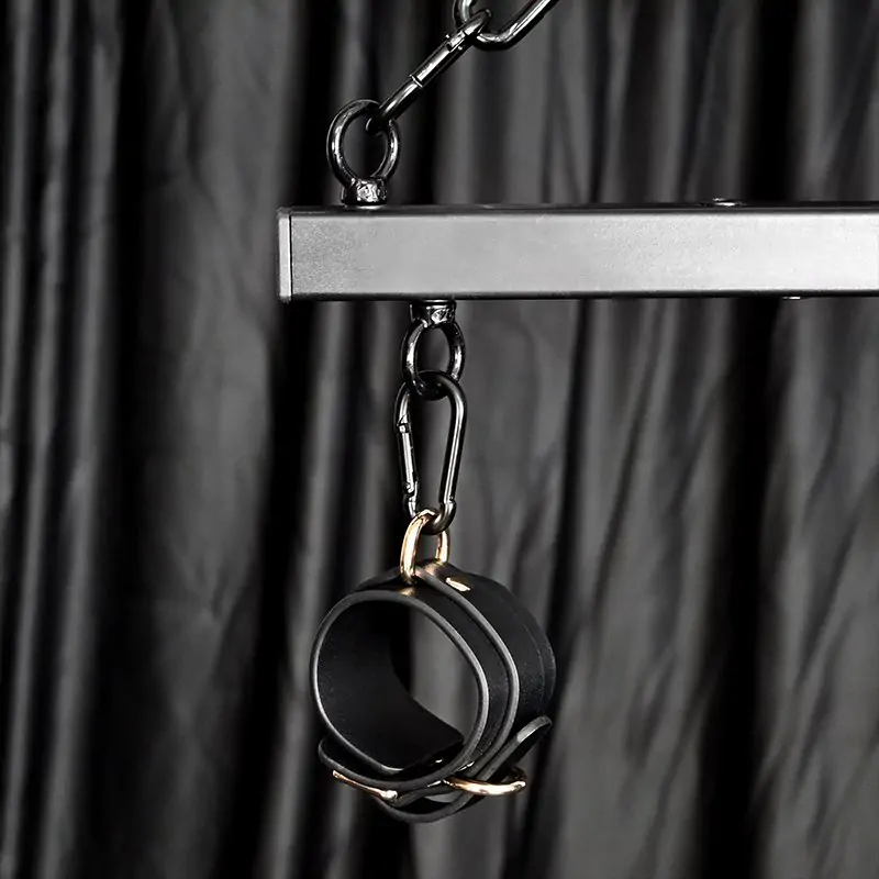 Suspension BDSM Steel Stock Bondage Bar Nneck&Wrist Cuffs - Image 4