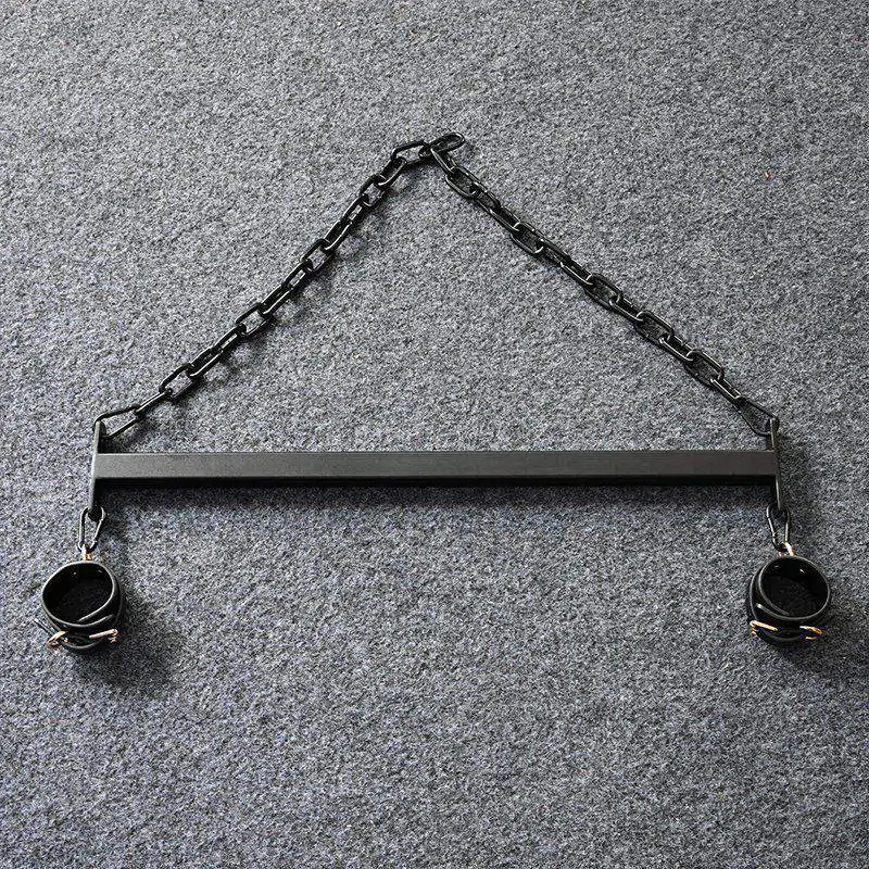 BDSM Gear Steel Pillory Stock/Spreader Bar with Wrist Cuffs - Image 2