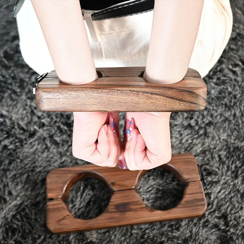 BDSM Wooden Retro Ankle/Wrist Shackles Restraint&Punishment - Image 2