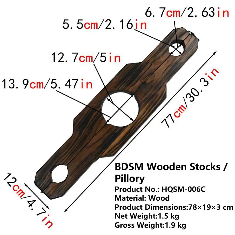 Dungeon BDSM Wooden Stocks Pillory for Neck&Wrist Restraint - Image 6