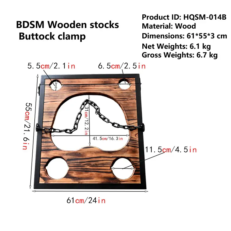 BDSM Wooden stocks Buttock Restraints/Limb&Hip Immobilization - Image 3