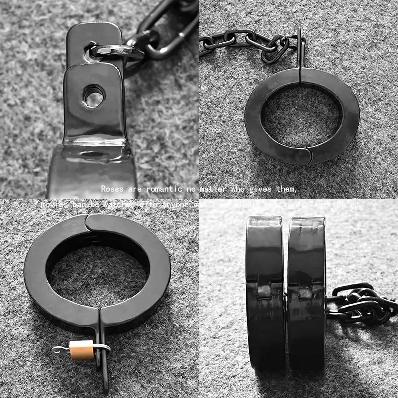 BDSM Heavy Duty Restraints Set - Ankle/ Wrist Metal Cuffs - Image 4