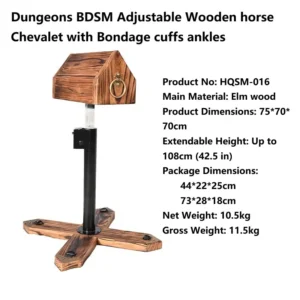Dungeons BDSM Adjustable Wooden horse